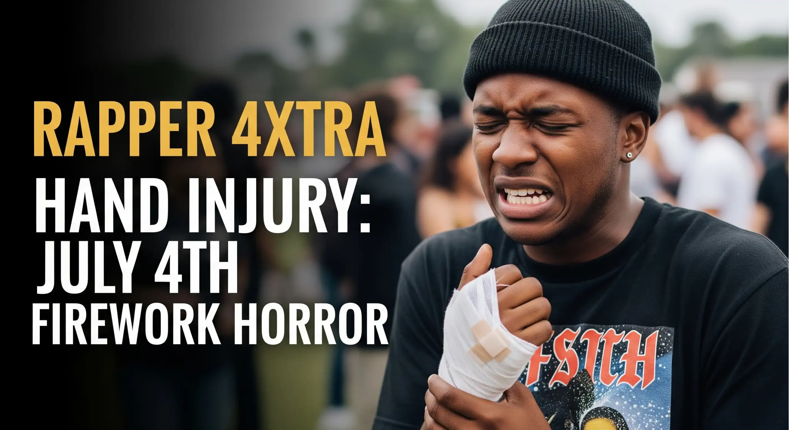 Rapper 4Xtra Hand Injury July 4th Firework Horror