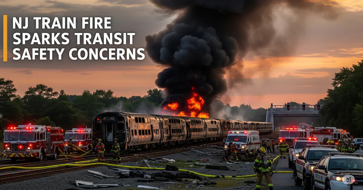 NJ Train Fire Sparks Transit Safety Concerns